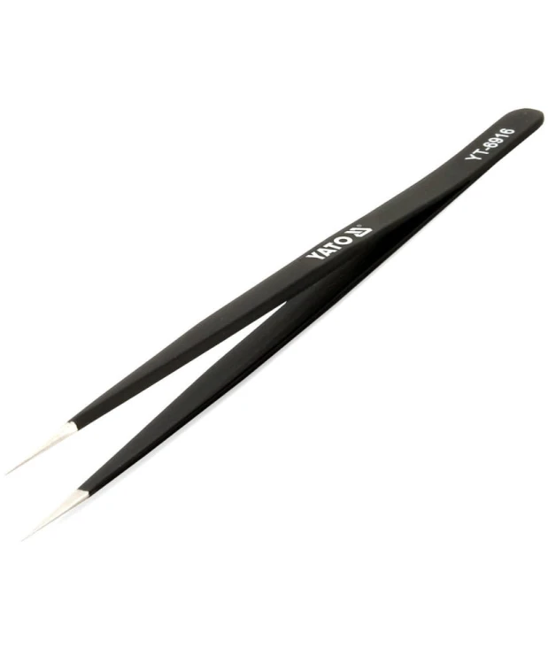 YATO Pęseta prosta powlekana ostre końcówki YT-6916 (S4)