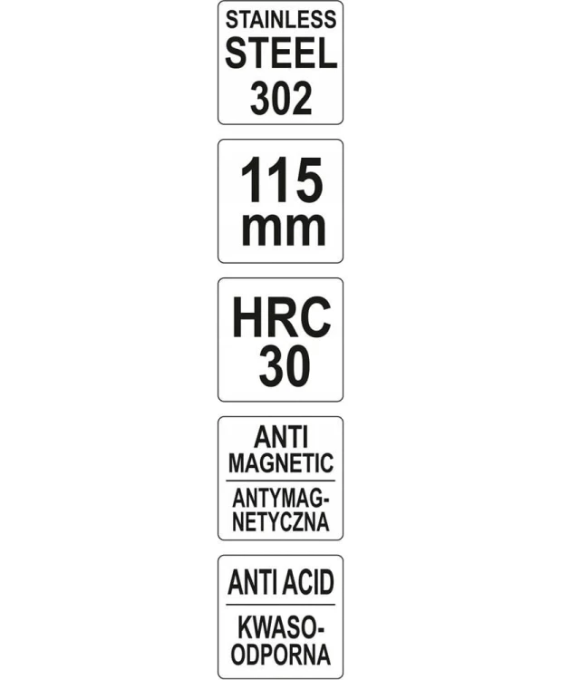 YATO Pęseta odgięta precyzyjna ostre końcówki YT-6907 (24B) (S4)