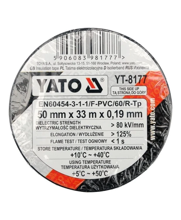 YATO Taśma elektroizolacyjna 33mx50mm czarna YT-8177 (25B) (S17)