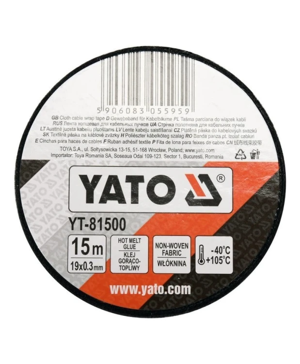 YATO Taśma parciana do wiązek kabli 15M x 19MM YT-81500 (25B) (S17)