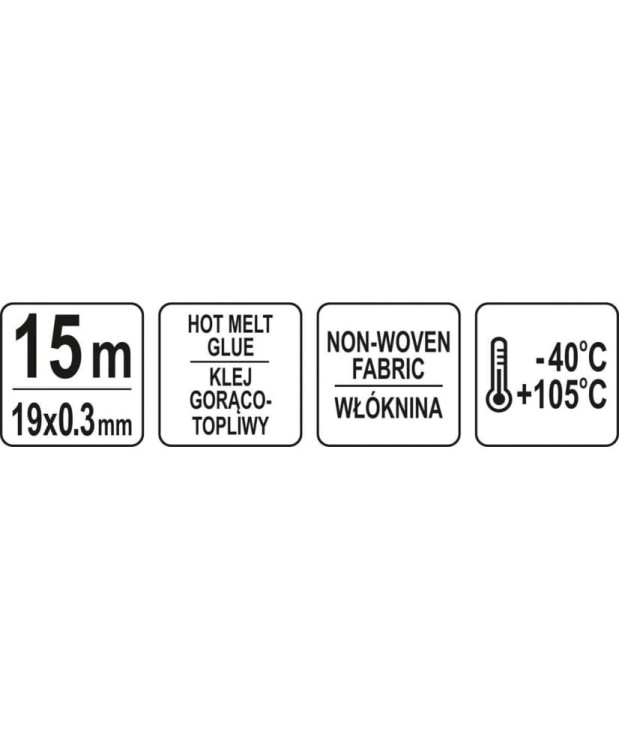 YATO 10szt. Taśma parciana do wiązek kabli 15M 19MM YT-81500 (25B) (S17)