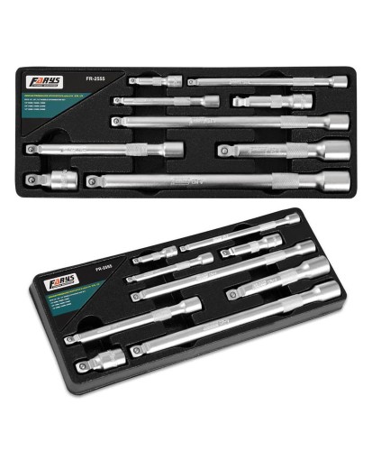 Przedłużki uchylne zestaw 1/2" 3/8" 1/4" 9el. FR2555