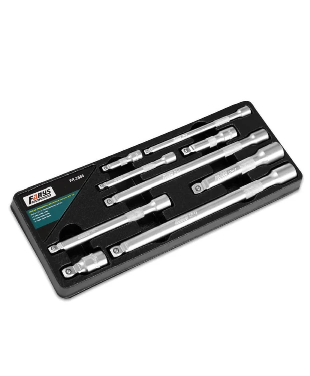 Przedłużki uchylne zestaw 1/2" 3/8" 1/4" 9el. FR2555