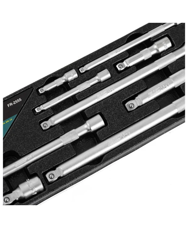 Przedłużki uchylne zestaw 1/2" 3/8" 1/4" 9el. FR2555