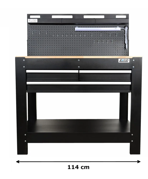 Stół warsztatowy szafka narzędziowa z blatem FR4095 + klucze odgięte 6-22mm FR1960