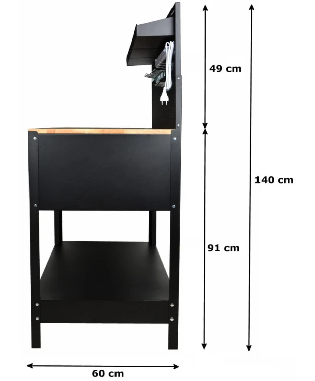 Stół warsztatowy szafka narzędziowa z blatem FR4095 + klucze odgięte 6-22mm FR1960