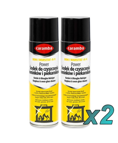 2szt. Caramba Pianka do czyszczenia szyb kominków i piecyków 500ml