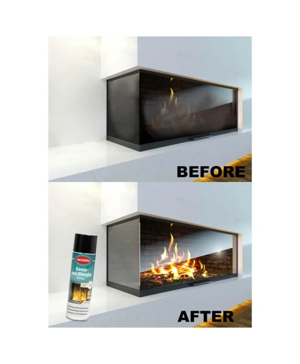 2szt Pianka do czyszczenia szyb kominków i piecyków 500ml+rękawiczki ( para)