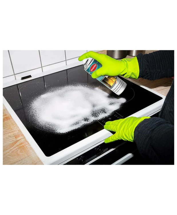 2szt Pianka do czyszczenia szyb kominków i piecyków 500ml+rękawiczki ( para)