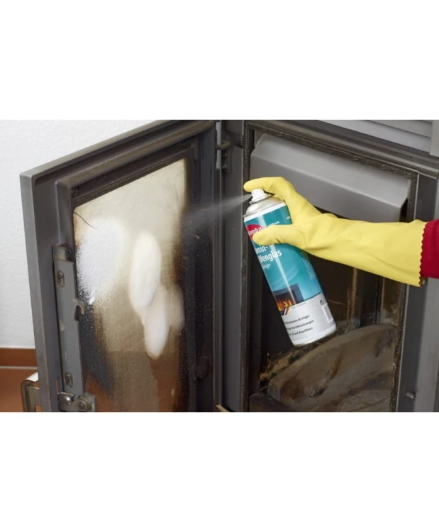 2szt Pianka do czyszczenia szyb kominków i piecyków 500ml+rękawiczki ( para)