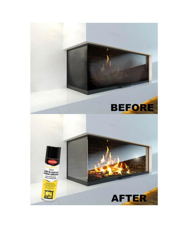 6szt. Caramba Aktywna pianka do czyszczenia szyb kominków i piecyków 500ml + 1x maseczka FFP2