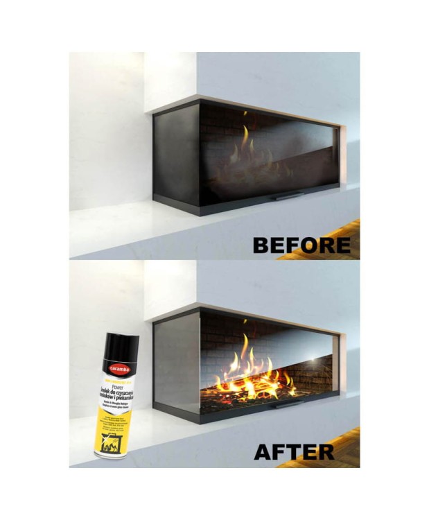 12szt. Caramba Aktywna pianka do czyszczenia szyb kominków i piecyków 500ml