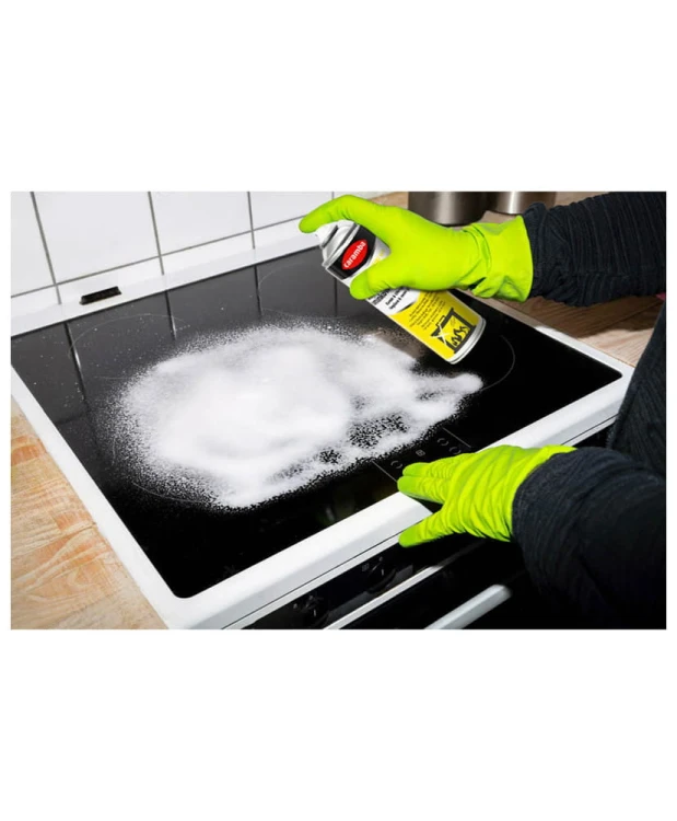5szt. Caramba Aktywna pianka do czyszczenia szyb kominków i piecyków 500ml + 2x rękawiczki (1para)