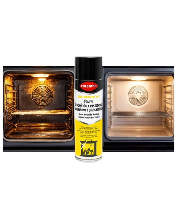 3szt. Caramba Aktywna pianka do czyszczenia szyb kominków i piecyków 500ml + 1x maseczka FFP2