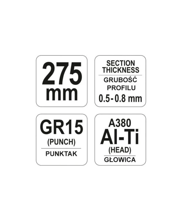 Szczypce do łączenia profili 275 mm YT-5130 (23E)