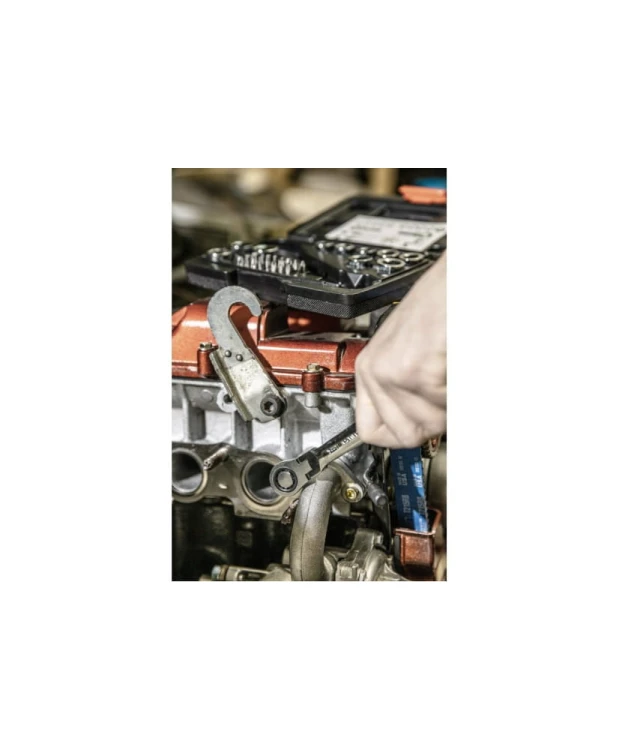 Klucz oczkowy z grzechotką z przegubem i nasadkami HT1R491 (4C)(S32)