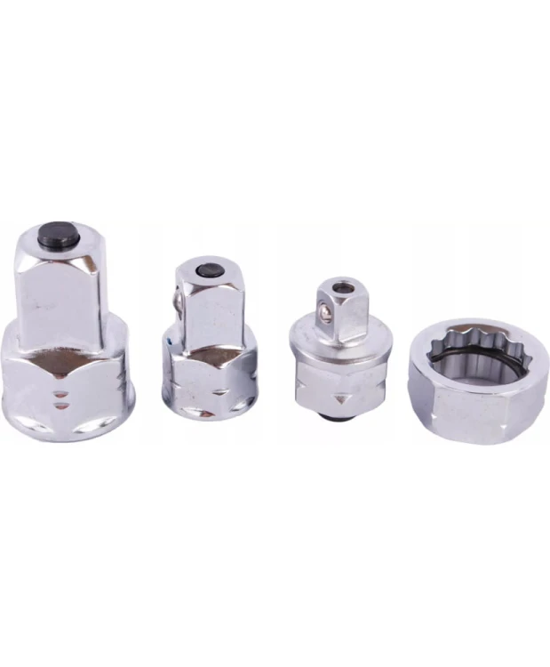 Klucz z grzechotką i przegubem, wymienne adaptery 5szt HT1R395 (4B)(S32)