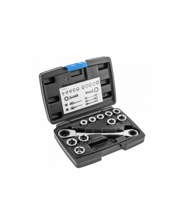 11el. Klucz oczkowy z grzechotką i nasadkami HT1R490  (4C)(S32)