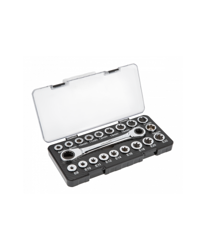 Klucz oczkowy z grzechotką z nasadkami HT1R492 (4C)(S32)