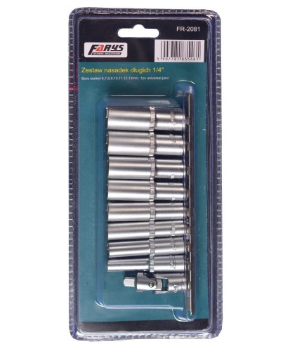 Zestaw nasadek długich 1/4" FR2081