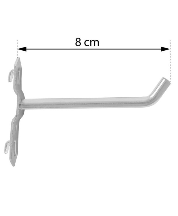 Haczyk do ścianki perforowanej 45st. średni dł 8cm FR3931