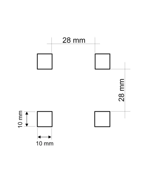 Haczyk do ścianki perforowanej, uchwyt 4cm x 2,5cm FR3937