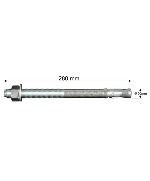 Kotwy Ø20x280mm kotwa atestowana podnośnik dwukolumnowy - 10 szt