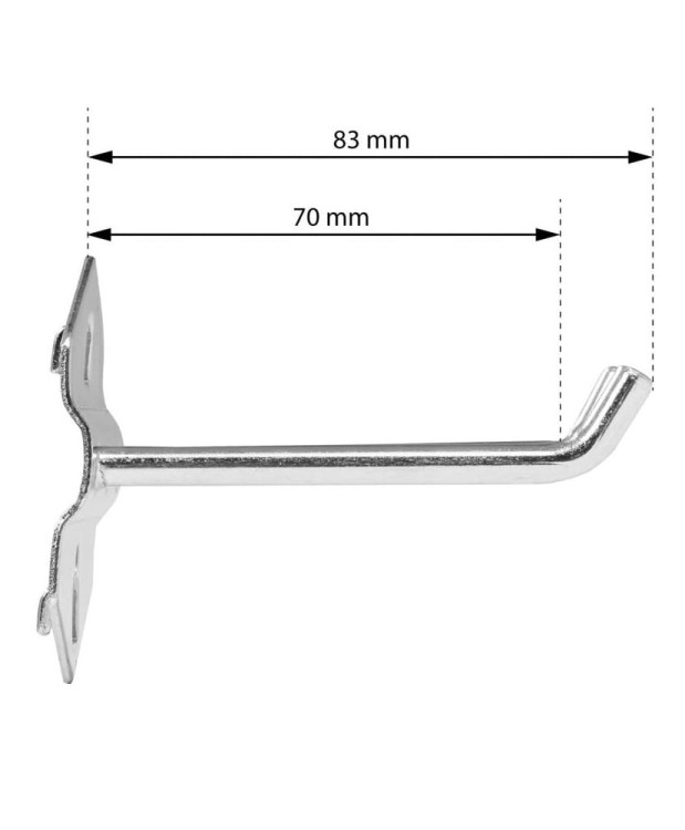 Haczyk do ścianki perforowanej podwójny dł 7cm FR3941