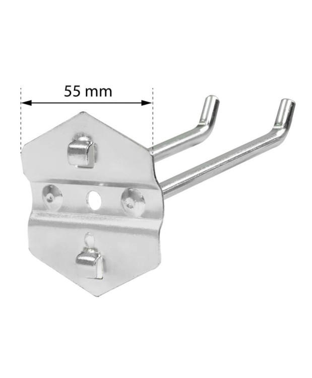 Haczyk do ścianki perforowanej podwójny dł 9cm FR3942