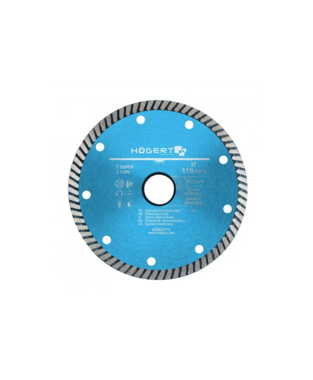 Tarcza diamentowa 115 mm, turbo, super cienka HT6D711 (25C)