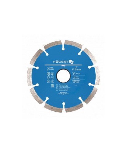 Tarcza diamentowa 115 mm, laserowo spawana HT6D741 (25D)