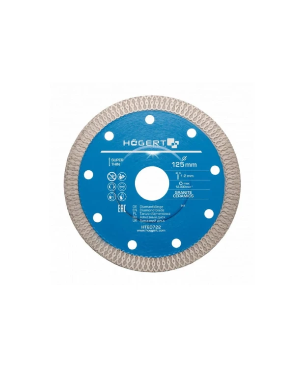 Tarcza diamentowa 125 mm, do ceramiki HT6D722 (25D)