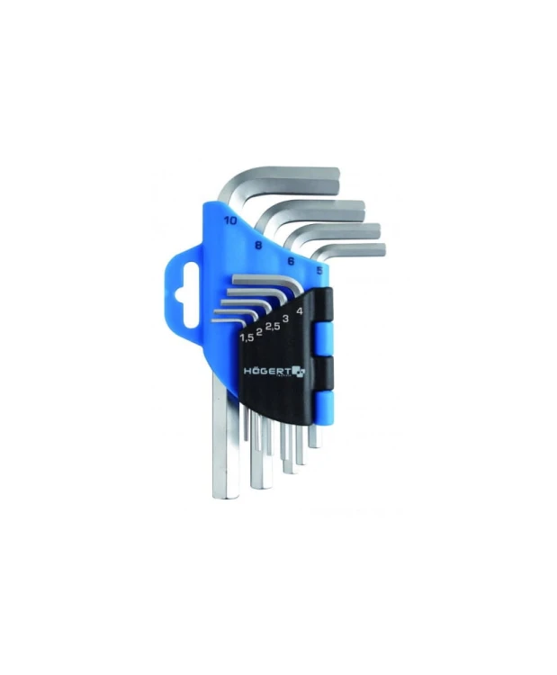 Klucze imbusowe typ "L" CrV, 9 szt. HT1W802 (2B) (S23)