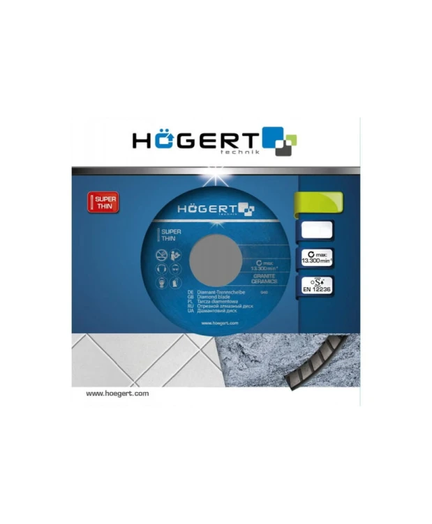 Hoegert Tarcza diamentowa 125 mm, turbo, super cienka HT6D712  (25C)