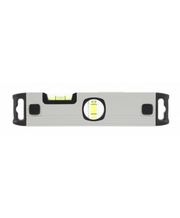 Poziomnica aluminiowa 23cm, 3 libelki, widok pionowy HT4M003 (23C) S