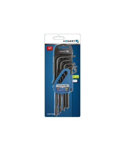 Klucze torx CRV, długie 9 szt. HT1W816 (S23)