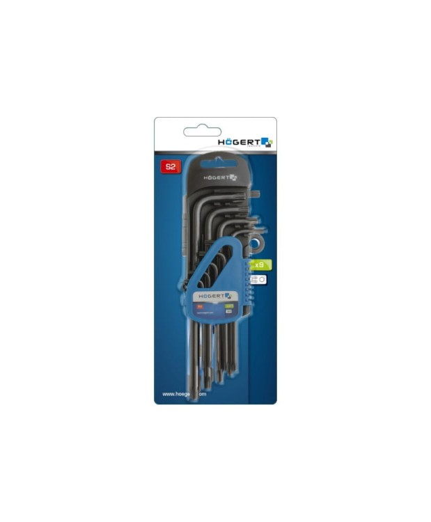 Klucze torx CRV, długie 9 szt. HT1W816 (S23)
