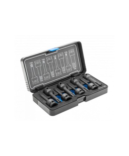 Zestaw kluczy trzpieniowych, udarowych Torx, 8 szt. 1/2″, CrMo HT6R002 (2D)(S19)