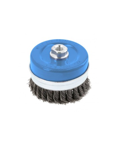 Szczotka tarczowa 100 mm, M14, drut stalowy 0.5 mm  HT7D738  (24C)(S18)
