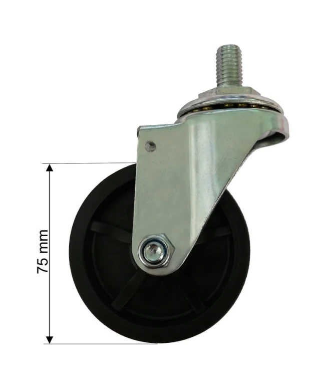 Koło skrętne łożyskowane uniwersalne o średnicy 75mm FR3201