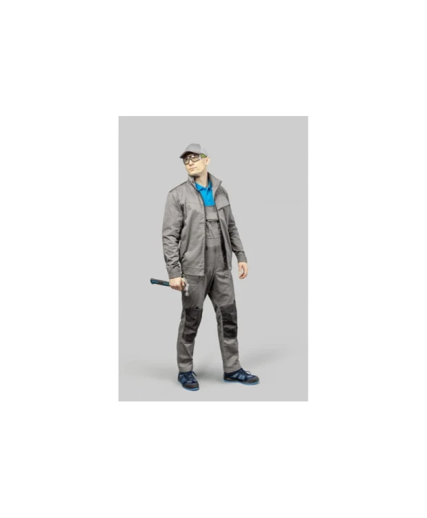 Spodnie robocze KALMIT ogrodniczki ochronne jasne szare 2XL (56) HT5K804-2XL (2A)
