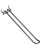Haczyk uchwyt do regału metalowego sklepowego podwójny 26 cm
