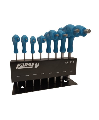 Zestaw kluczy Imbusowych z końcówką kulistą na stojaku, Typ T  FR1830