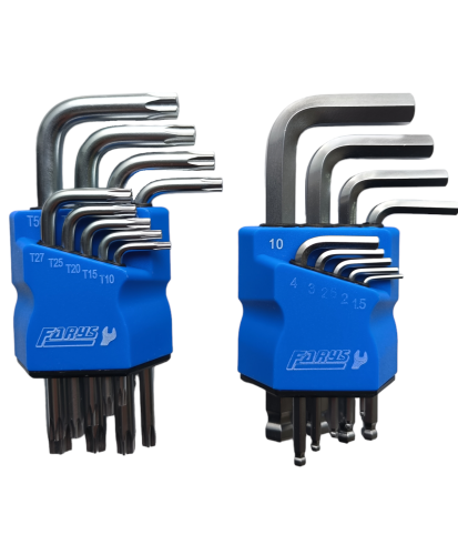 Zestaw kluczy imbusowych i torx, krótkie, typ L FR1809 + FR1813