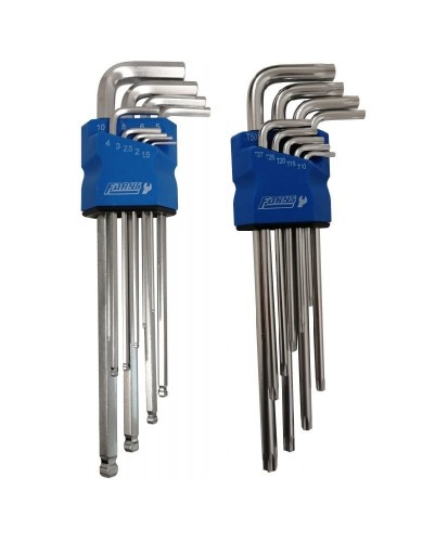 Zestaw pokręteł Torx + Zestaw kluczy imbusowych, Extra długie, Typ L FR1815 + FR1805