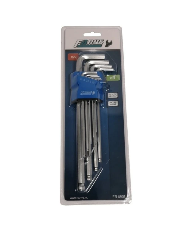 Zestaw pokręteł Torx + Zestaw kluczy imbusowych, Extra długie, Typ L FR1815 + FR1805