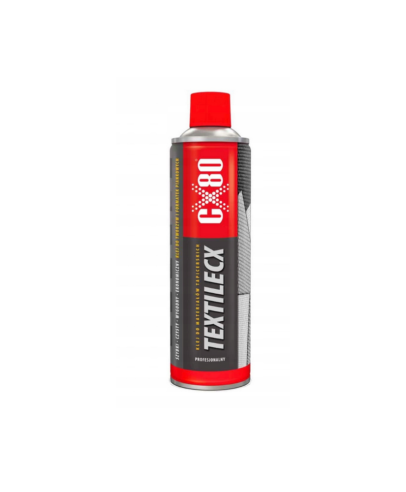 Mocny, profesjonalny klej do materiałów tapicerskich TEXTILECX CX80, 500ml, 48367 (32D) (S1)