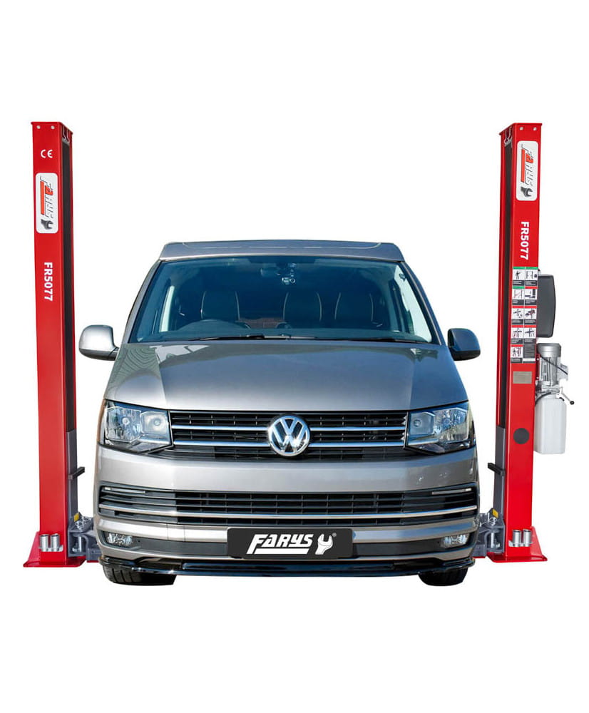 Podnośnik dwukolumnowy półautomat 4,2T FR5077 + olej hydrauliczny 8l + smary+ kotwy