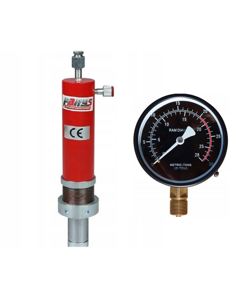 Siłownik hydrauliczny + manometr do prasy prasa 20 ton FR5431