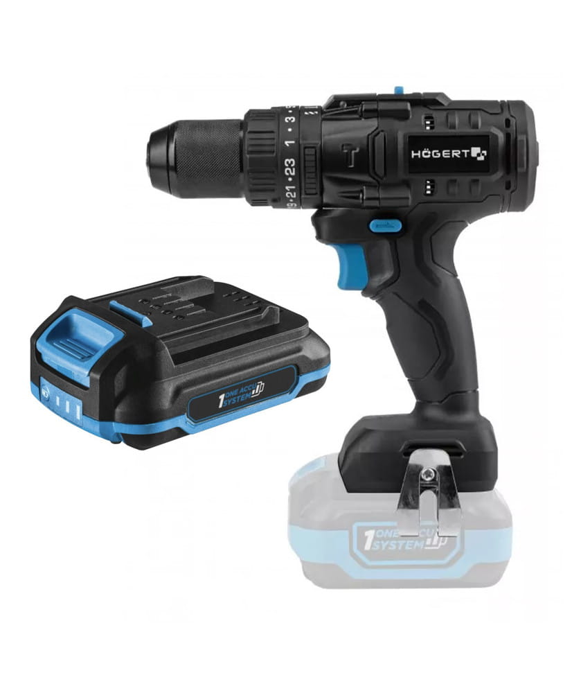 Bezszczotkowa wiertarko wkrętarka udarowa akumulatorowa 18V HT2E224-0PD (S45/12C) + Bateria Gratis
